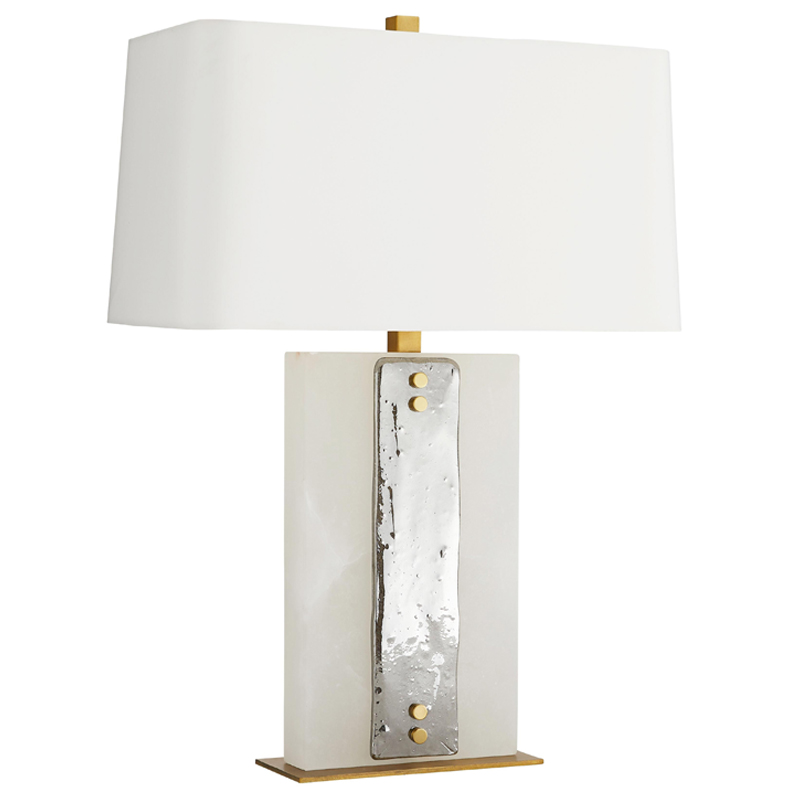Дизайнерская настольная лампа URIAH LAMP Белый Серый в Рязани | Loft Concept 
