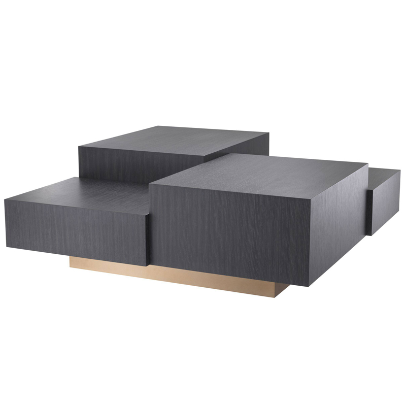 Кофейный стол Eichholtz Coffee Table Nerone Дерево Темно-Серый Матовая латунь Кофейный стол Eichholtz Coffee Table Nerone Дерево Темно-Серый Матовая латунь в Рязани | Loft Concept