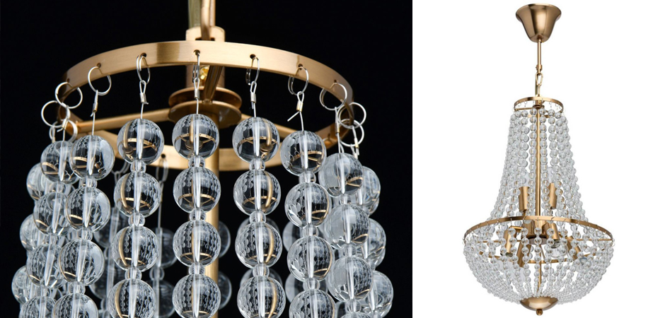 Люстра Virginia Clear Beads Chandelier Gold Люстра Virginia Clear Beads Chandelier Gold - Loft-Concept в Рязани