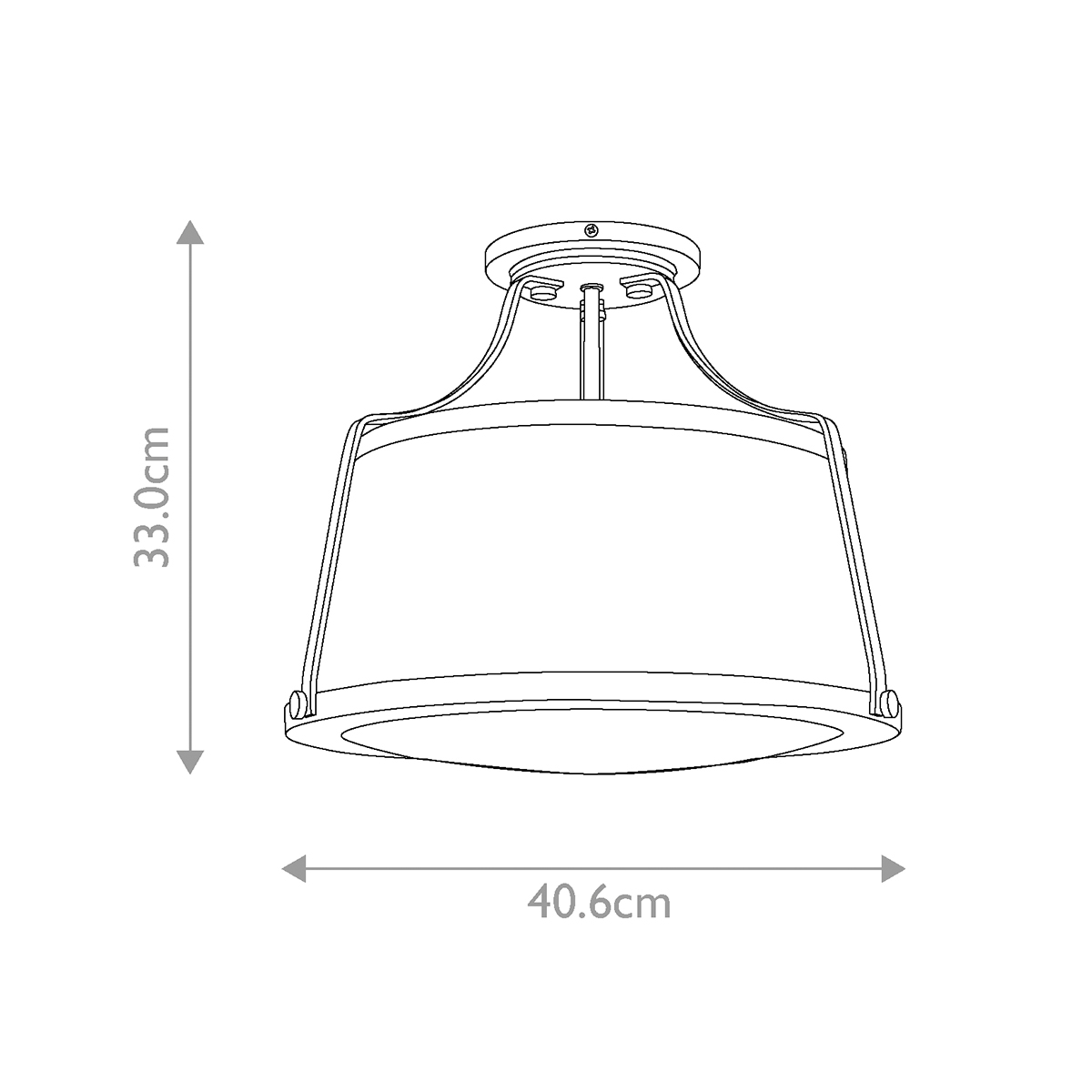 Потолочный светильник со светлым текстильным абажуром Hinkley в Рязани