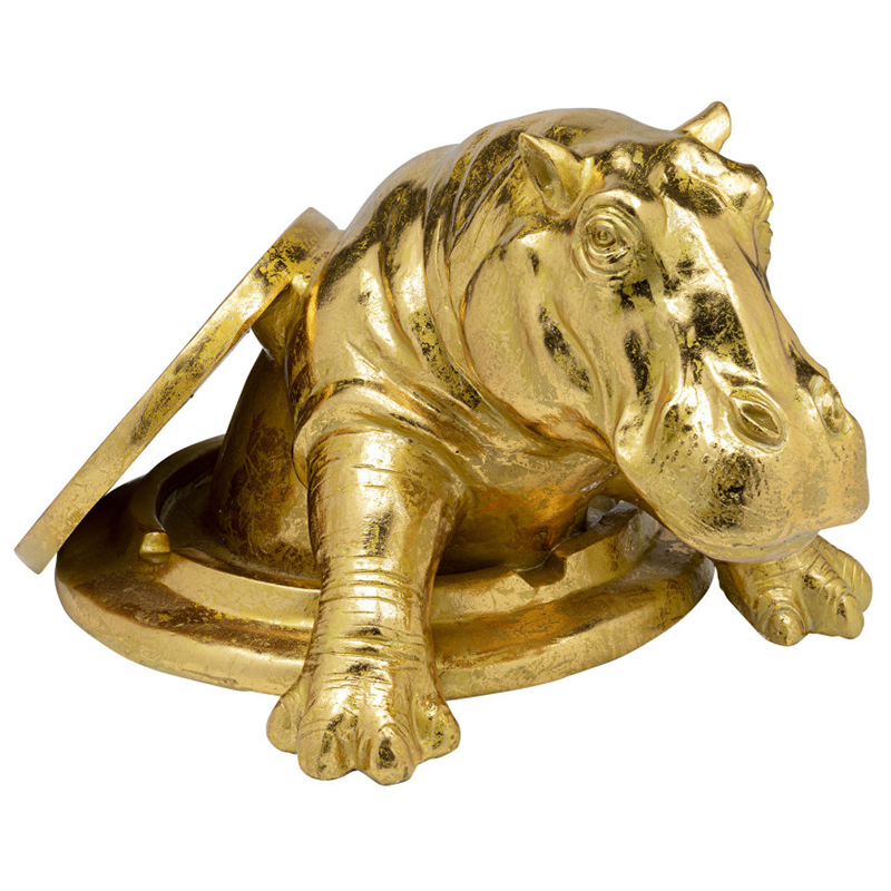 Статуэтка Golden Hippo Золотой Статуэтка Golden Hippo Золотой в Рязани | Loft Concept