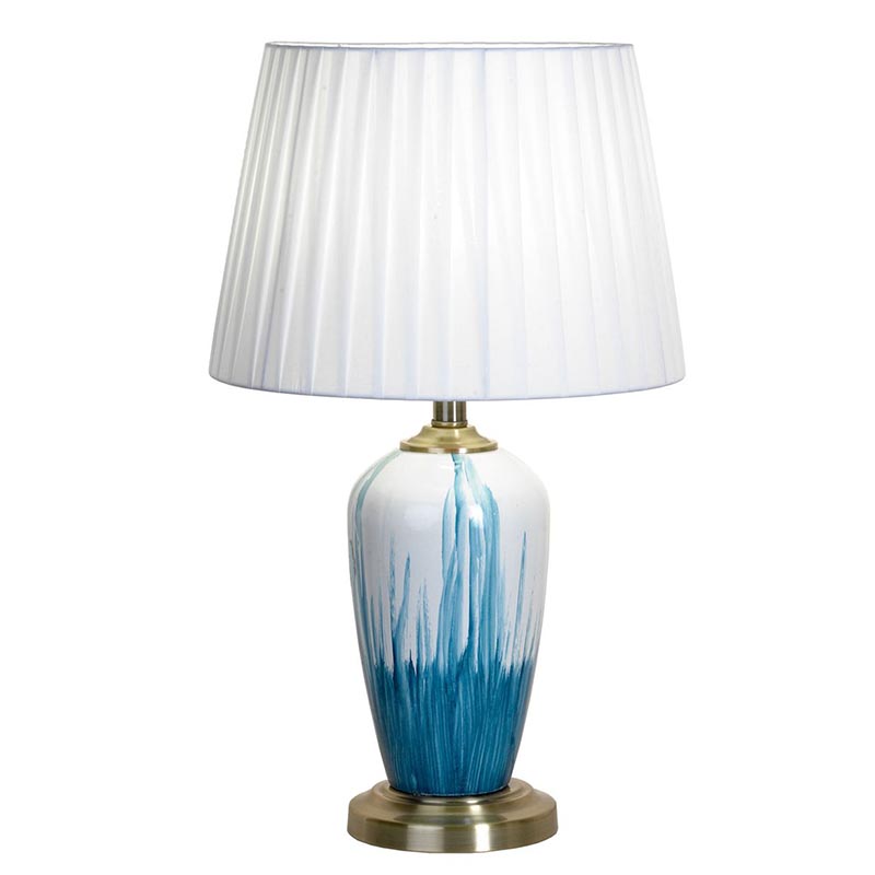 Настольная лампа Adali Table Lamp Белый Светло-синий Настольная лампа Adali Table Lamp Белый Светло-синий в Рязани | Loft Concept