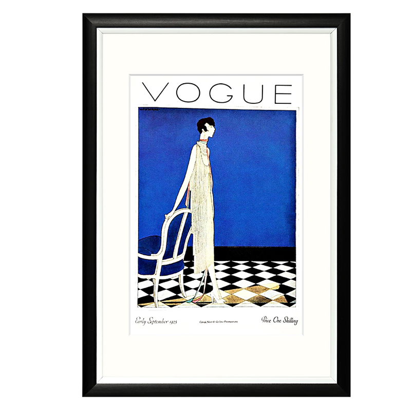 Постер Vogue September 1925 Синий Черный Белый Постер Vogue September 1925 Синий Черный Белый в Рязани | Loft Concept