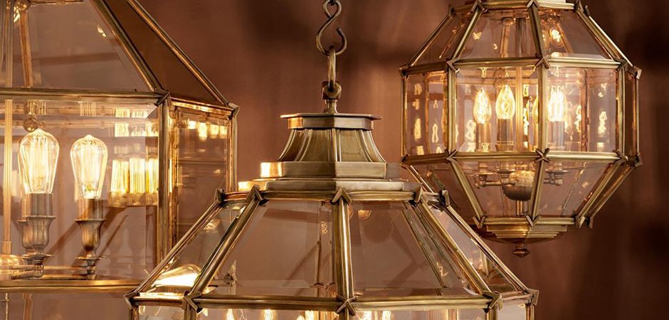 Люстра Lantern Owen Brass M - Loft-Concept в Рязани