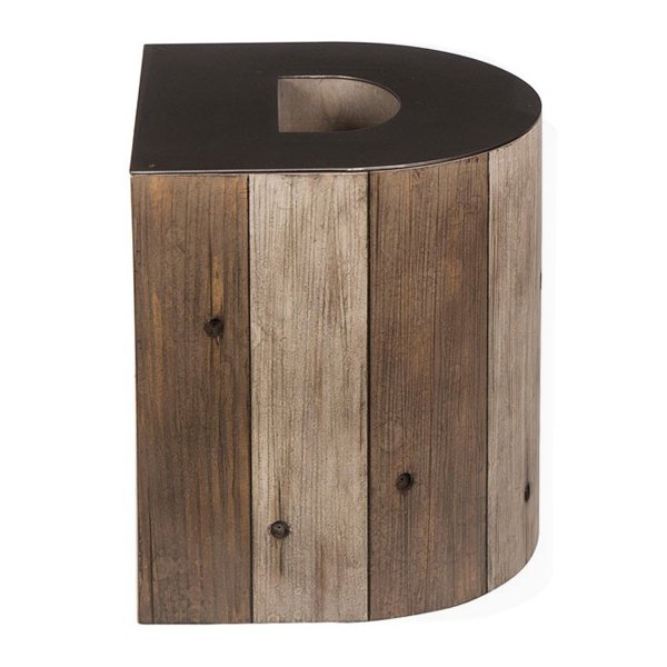Столик Wooden Alphabet D Side Table Графит Коричневый Столик Wooden Alphabet D Side Table Графит Коричневый в Рязани | Loft Concept
