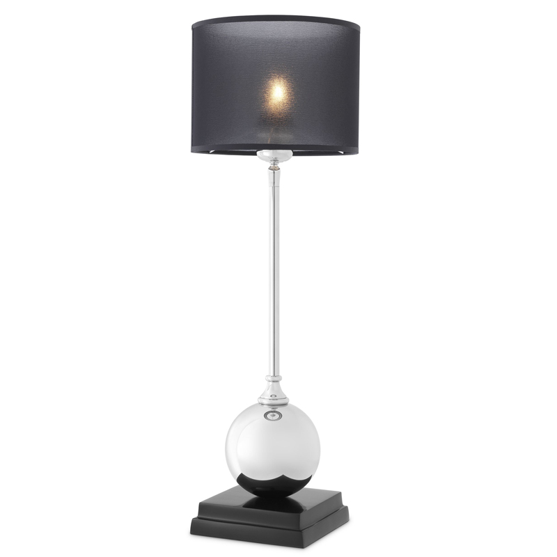 Настольная лампа Eichholtz Table Lamp Carnivale Никель Черный Настольная лампа Eichholtz Table Lamp Carnivale Никель Черный в Рязани | Loft Concept