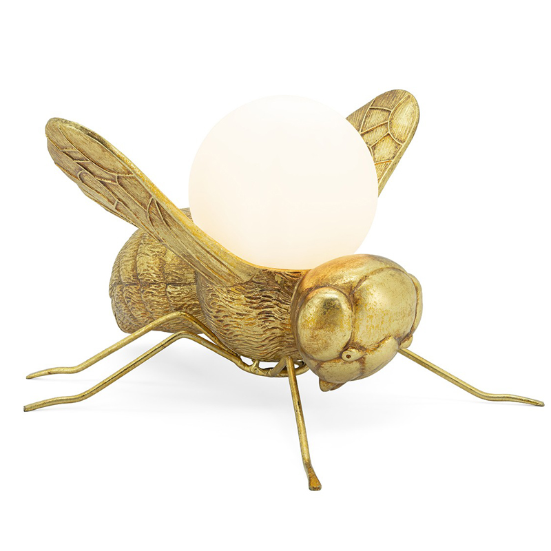 Настольная лампа ABHIKA LAMP BEE Золотой Белое матовое стекло Настольная лампа ABHIKA LAMP BEE Золотой Белое матовое стекло в Рязани | Loft Concept