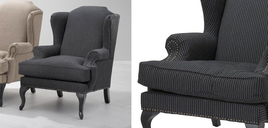 Кресло Eichholtz Chair Frank Sinatra Black & white Кресло Eichholtz Chair Frank Sinatra Black & white - Loft-Concept в Рязани