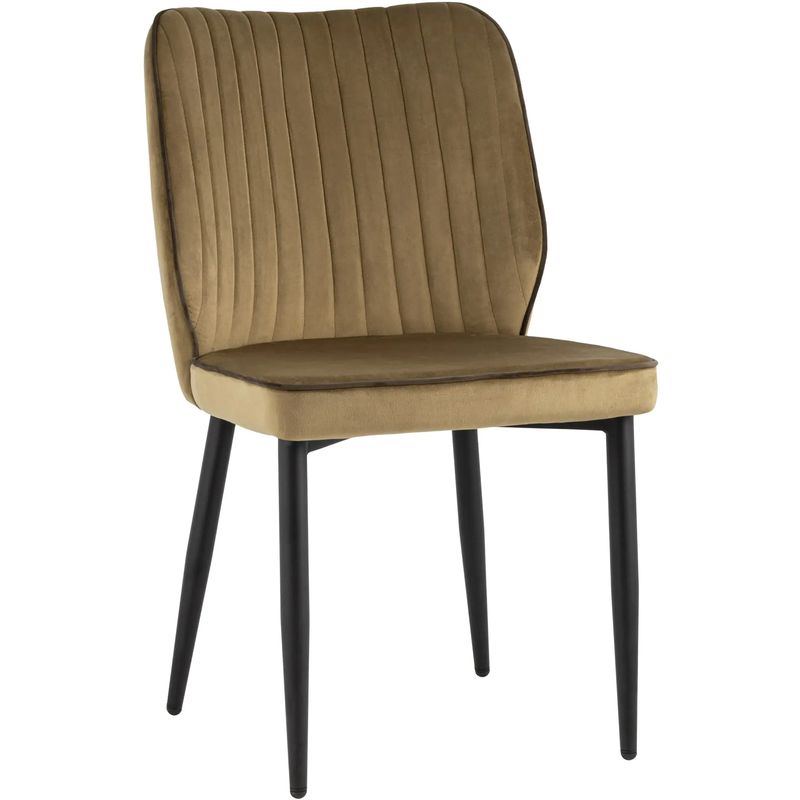 Стул Lawrence Chair Велюр Карамель Коричневый кант Карамель Коричневый Черный Стул Lawrence Chair Велюр Карамель Коричневый кант Карамель Коричневый Черный в Рязани | Loft Concept