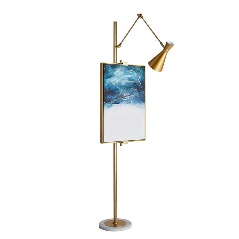 Торшер Researcher Floor Lamp Глянцевое золото Белый Торшер Researcher Floor Lamp Глянцевое золото Белый в Рязани | Loft Concept