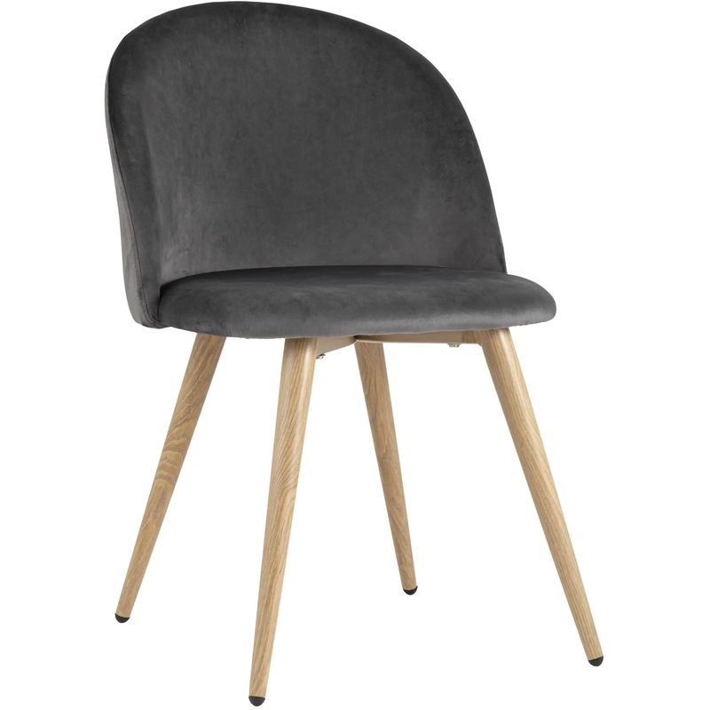 Стул Miruna Chair II Серый Велюр Серый Древесина Стул Miruna Chair II Серый Велюр Серый Древесина в Рязани | Loft Concept