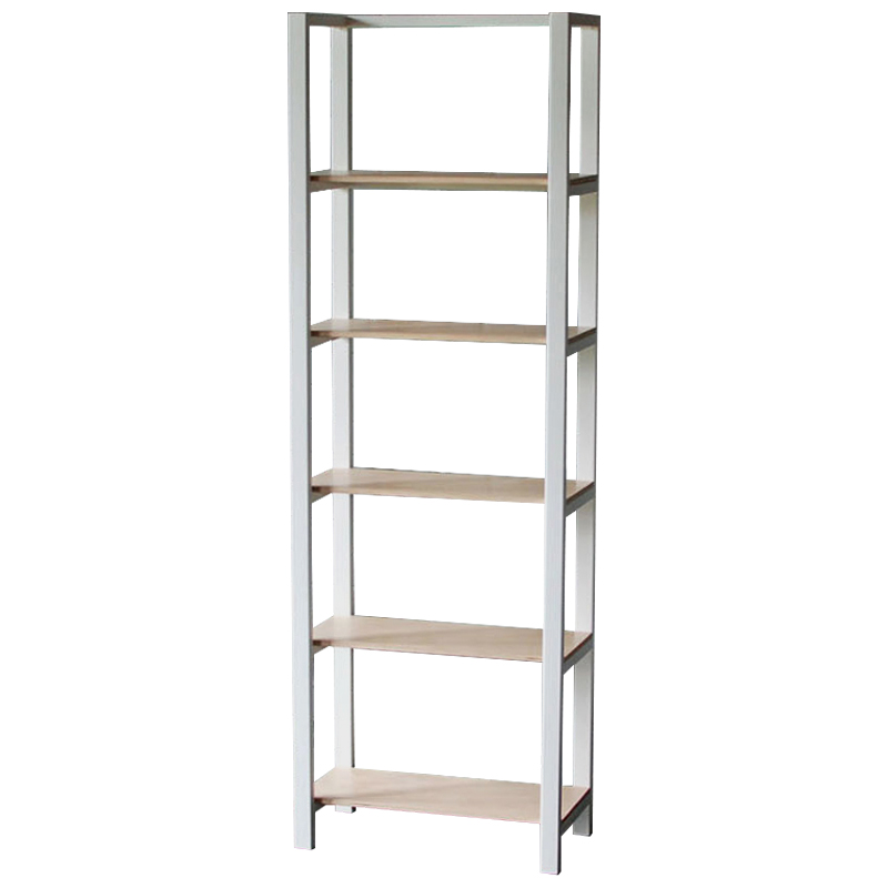 Стеллаж Reagan Industrial Metal Rust Rack Белый Древесина Стеллаж Reagan Industrial Metal Rust Rack Белый Древесина в Рязани | Loft Concept