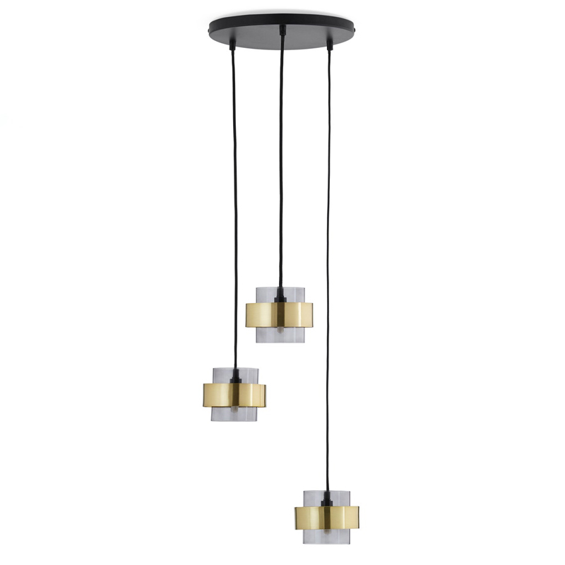 Люстра Truvor Chandelier Стекло Смок Латунь Люстра Truvor Chandelier Стекло Смок Латунь в Рязани | Loft Concept