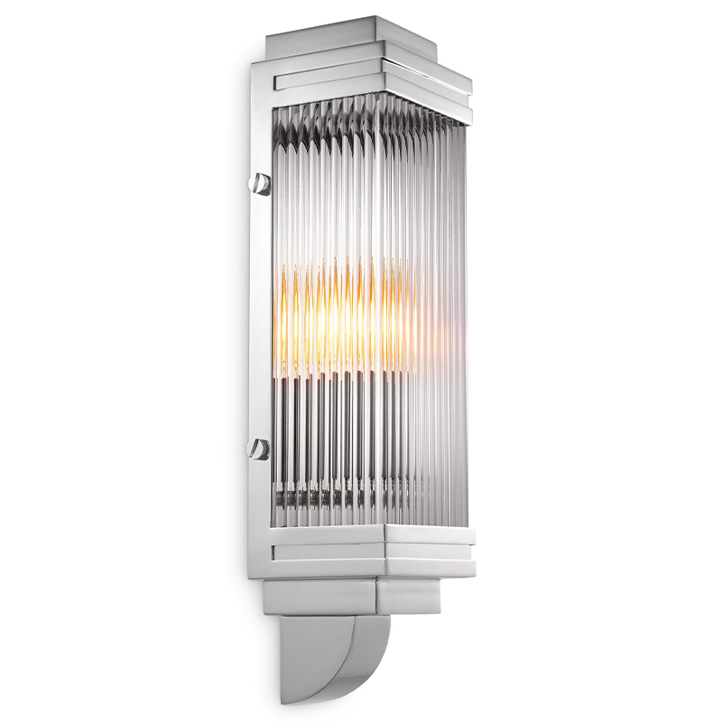 Бра Eichholtz Wall Lamp Bassett Nickel Прозрачное Стекло Никель Бра Eichholtz Wall Lamp Bassett Nickel Прозрачное Стекло Никель в Рязани | Loft Concept