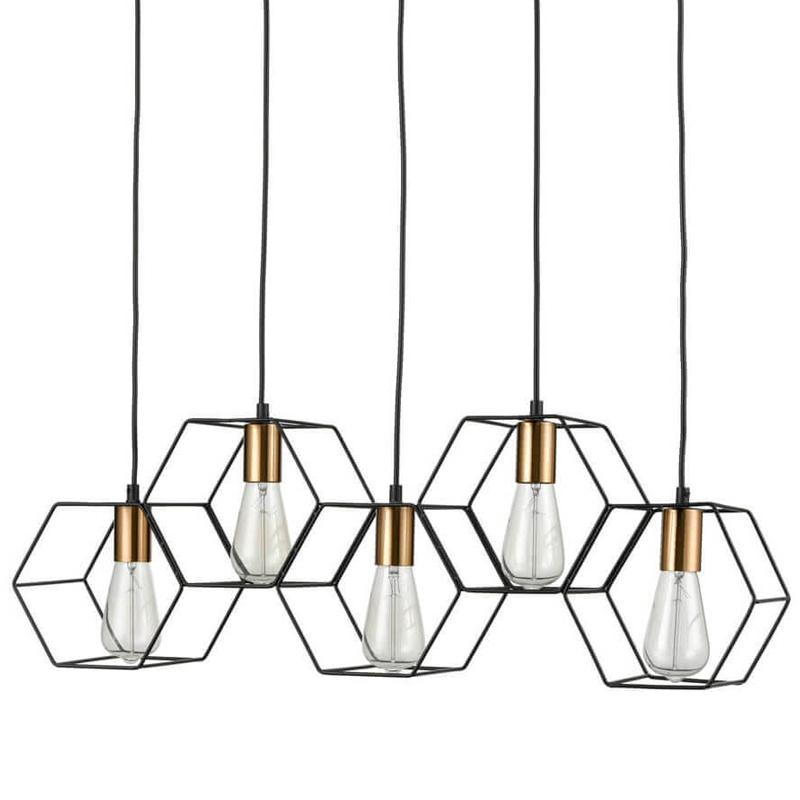 Люстра Loft Wire Cage Pendant 5 Черный Люстра Loft Wire Cage Pendant 5 Черный в Рязани | Loft Concept