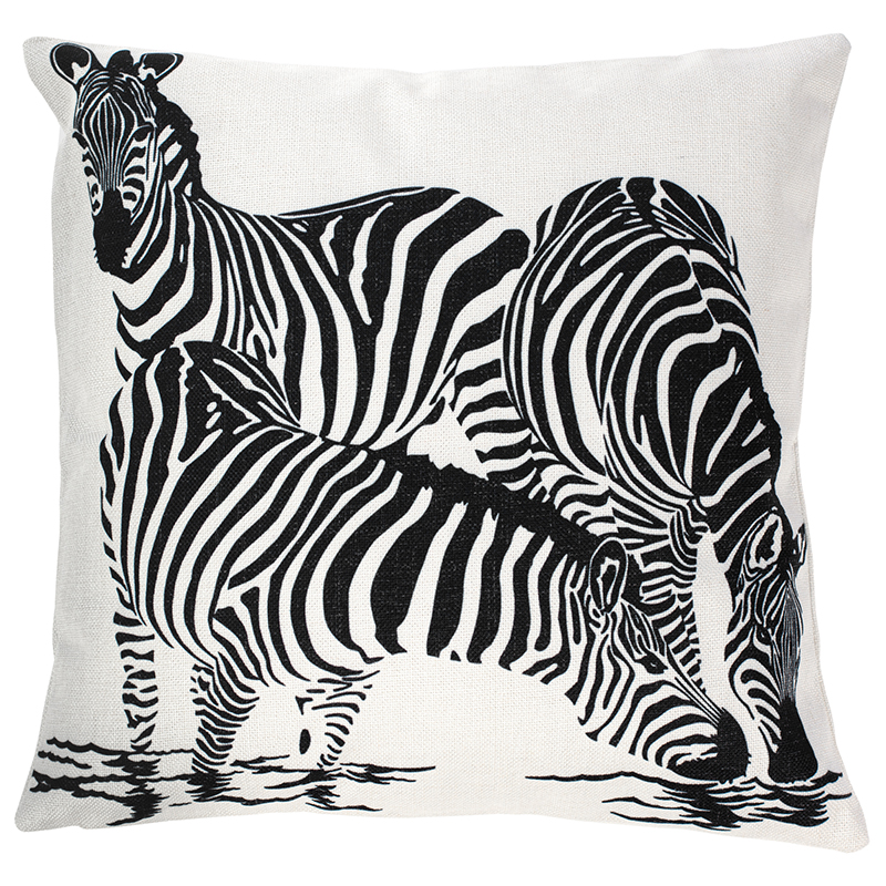 Подушка Three Zebras Черно-белый Подушка Three Zebras Черно-белый в Рязани | Loft Concept