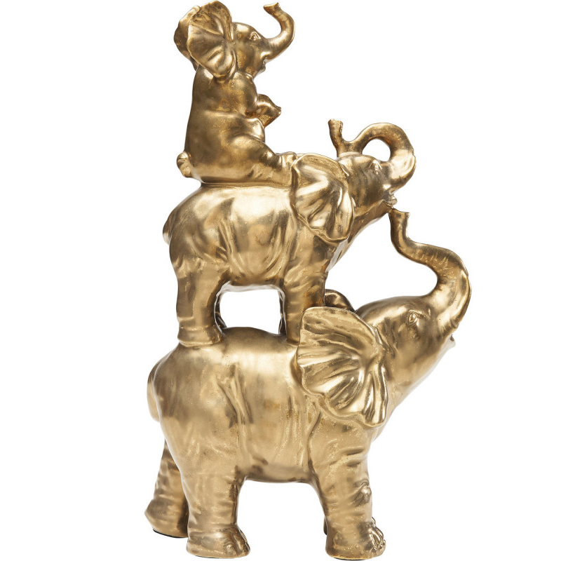 Статуэтка Family of Golden Elephants Золотой Статуэтка Family of Golden Elephants Золотой в Рязани | Loft Concept