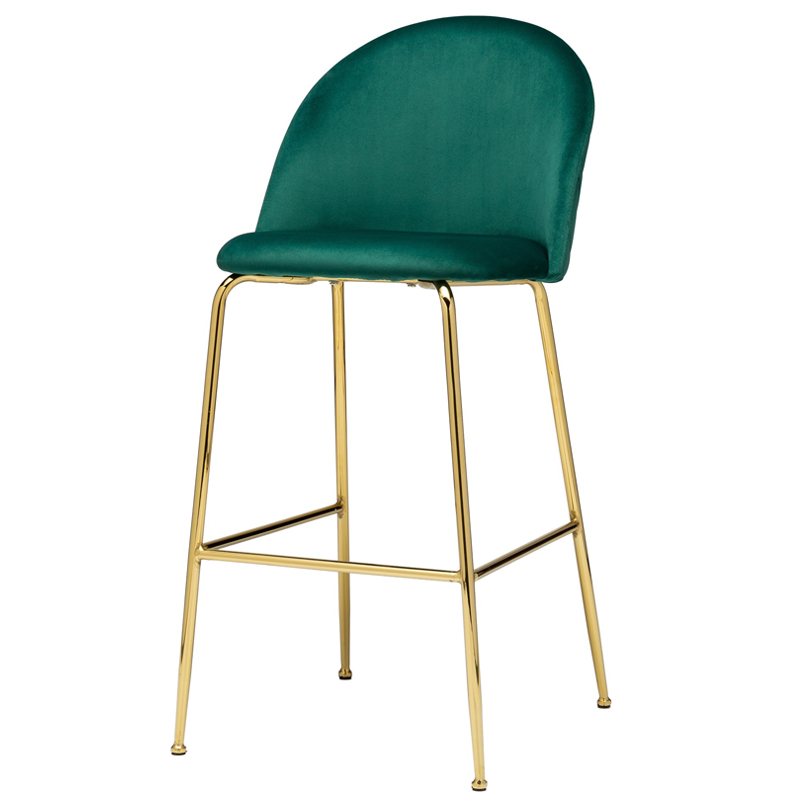 Барный стул Vendramin Bar Stool green Зеленый Глянцевое золото Барный стул Vendramin Bar Stool green Зеленый Глянцевое золото в Рязани | Loft Concept
