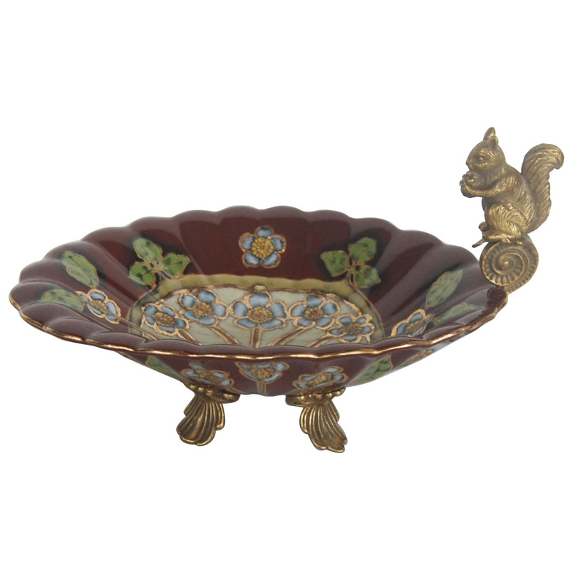 Блюдо Burgundy dish Бронза Бургундский красный Блюдо Burgundy dish Бронза Бургундский красный в Рязани | Loft Concept