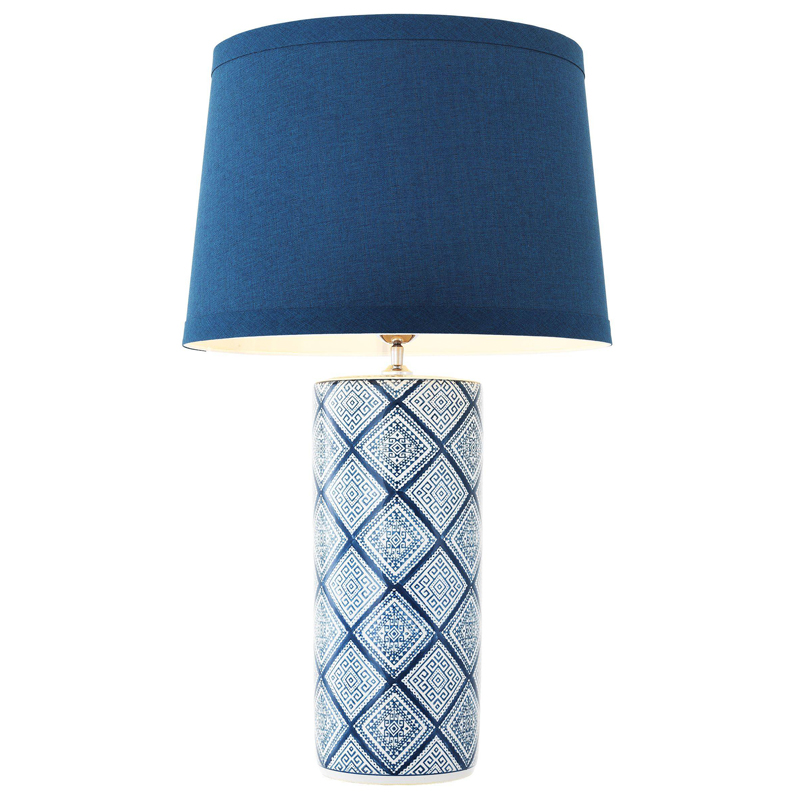 Настольная лампа Eichholtz Table Lamp Forever Белый Синий Настольная лампа Eichholtz Table Lamp Forever Белый Синий в Рязани | Loft Concept