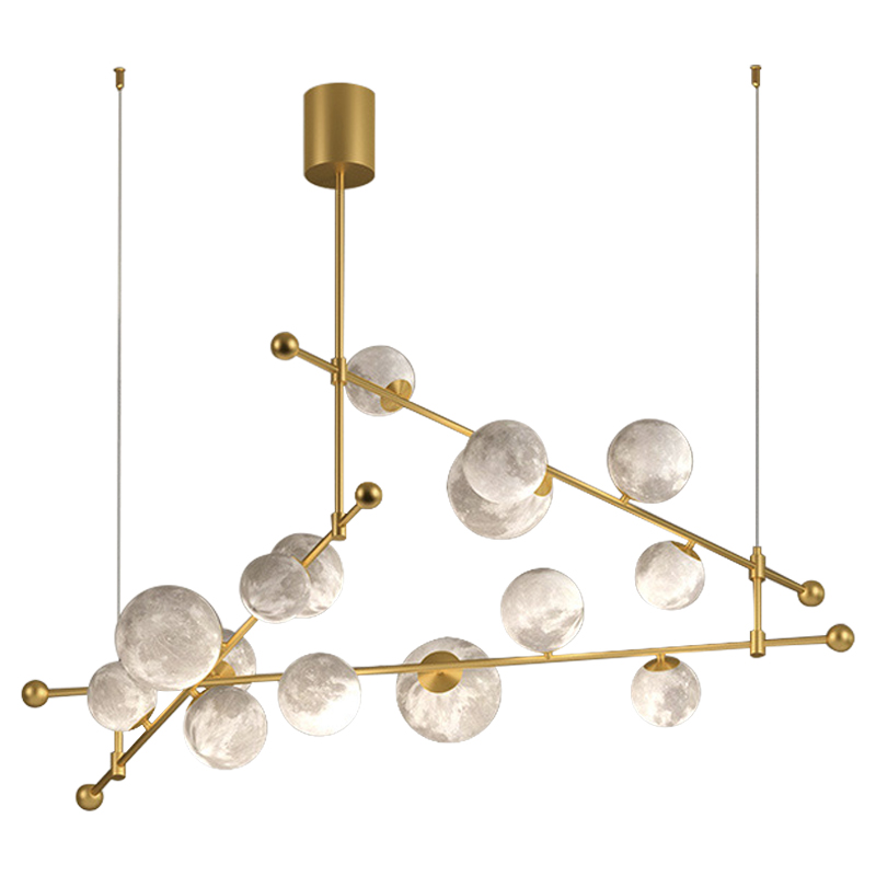 Светильник Tech Lighting Modern Rail Geometric Linear Suspension 15 Gold Белый Золотой в Рязани | Loft Concept 