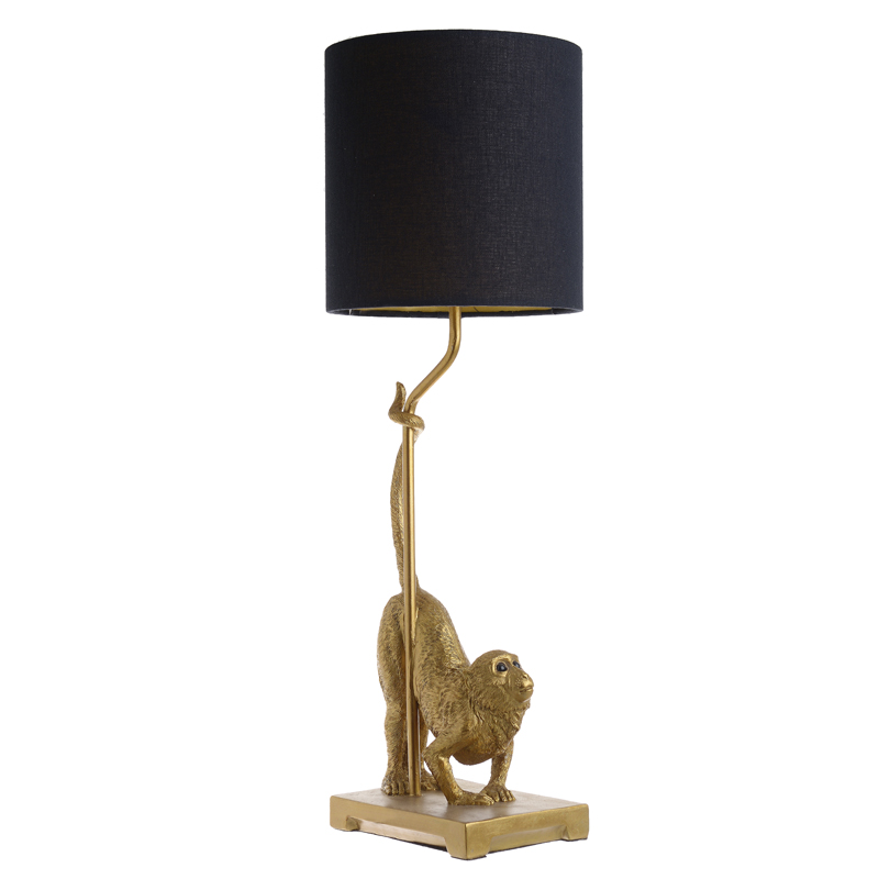 Настольная лампа Curious Monkey Table lamp Золотой Черный Настольная лампа Curious Monkey Table lamp Золотой Черный в Рязани | Loft Concept