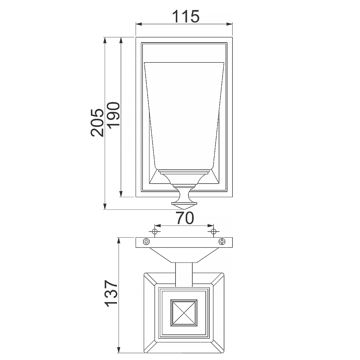 Бра с белым матовым плафоном на прямоугольном основании цвета хром Hinkley в Рязани