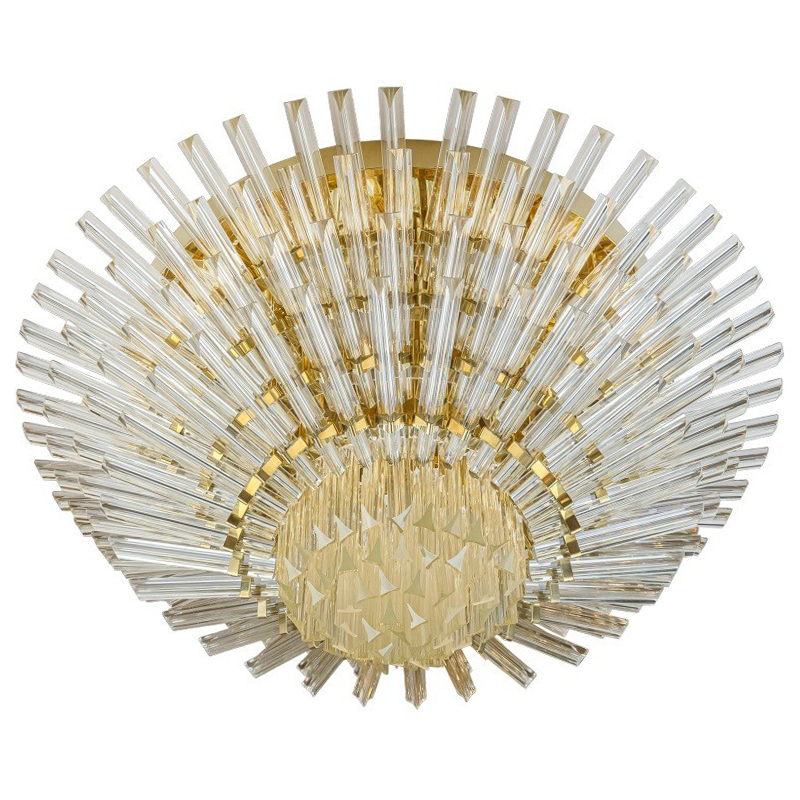 Потолочный светильник Kaila Light Sun Chandelier 100 Золотой Прозрачное Стекло Потолочный светильник Kaila Light Sun Chandelier 100 Золотой Прозрачное Стекло в Рязани | Loft Concept