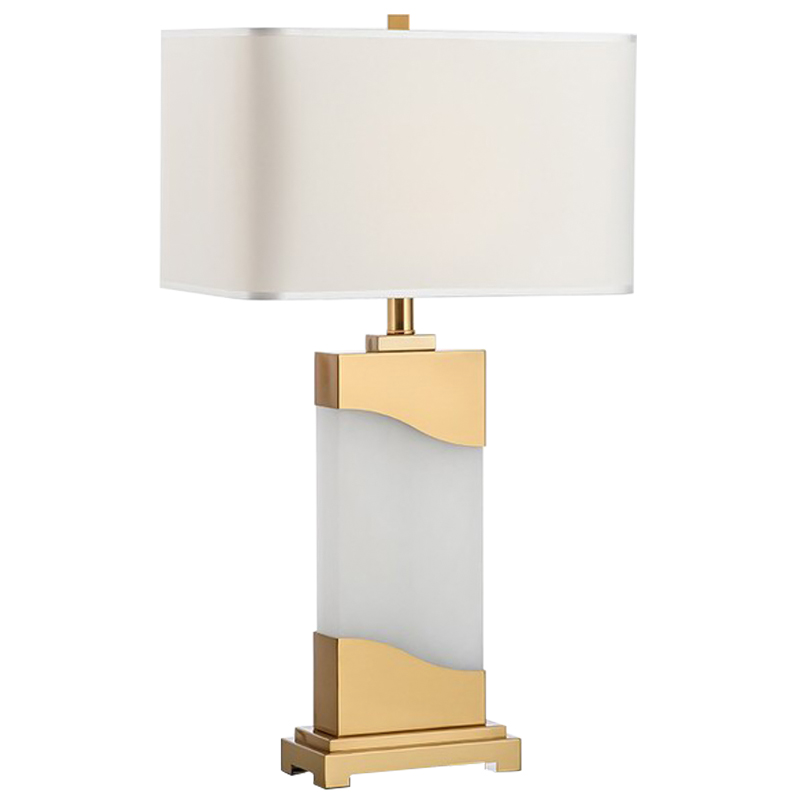 Настольная лампа Savatier Table Lamp Белый Латунь Настольная лампа Savatier Table Lamp Белый Латунь в Рязани | Loft Concept