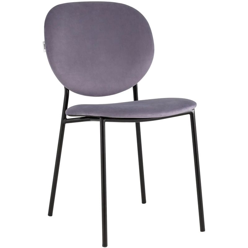 Стул Stanley Chair Пыльно-Сиреневый Велюр Сиреневый Черный в Рязани | Loft Concept 