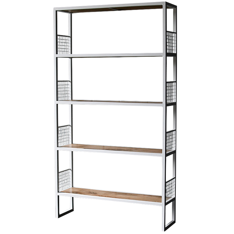 Стеллаж Richie Industrial Metal Rust White Rack Древесина Белый Стеллаж Richie Industrial Metal Rust White Rack Древесина Белый в Рязани | Loft Concept