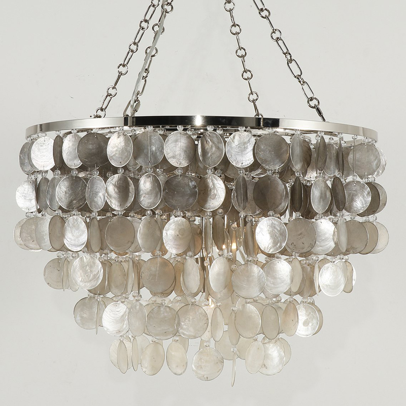 Люстра из ракушек SHELL Chandelier grey 61 Перламутровый Серый Люстра из ракушек SHELL Chandelier grey 61 Перламутровый Серый в Рязани | Loft Concept