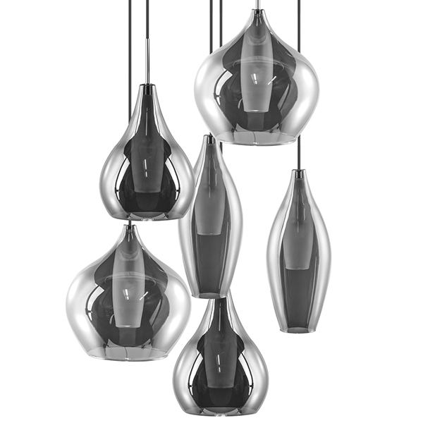 Люстра Candiano Smoke 6 Light Дымчатый (Smoke) Хром Люстра Candiano Smoke 6 Light Дымчатый (Smoke) Хром в Рязани | Loft Concept