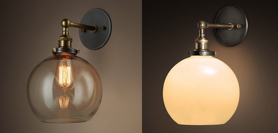 Бра Loft Clear Glass Sphere Cloche Бра Loft Clear Glass Sphere Cloche - Loft-Concept в Рязани