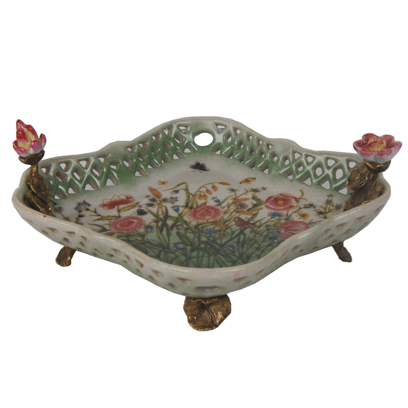 Блюдо Flower Meadow Dish Мульти Бронза Блюдо Flower Meadow Dish Мульти Бронза в Рязани | Loft Concept