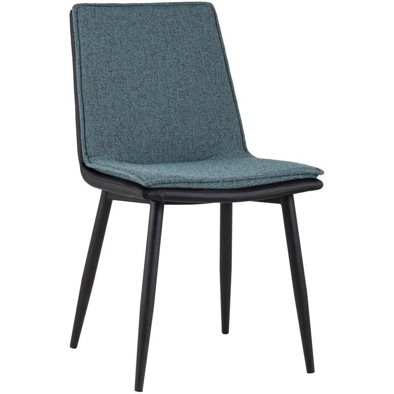 Стул Melissa  Chair Серо-Синий Рогожка Серо-голубой Черный в Рязани | Loft Concept 