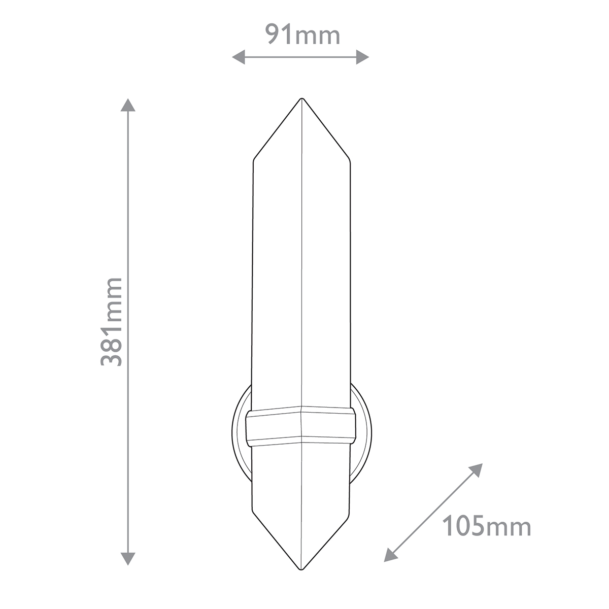 Бра черного цвета металлическое с вертикальным плафоном из алебстра Alora в Рязани