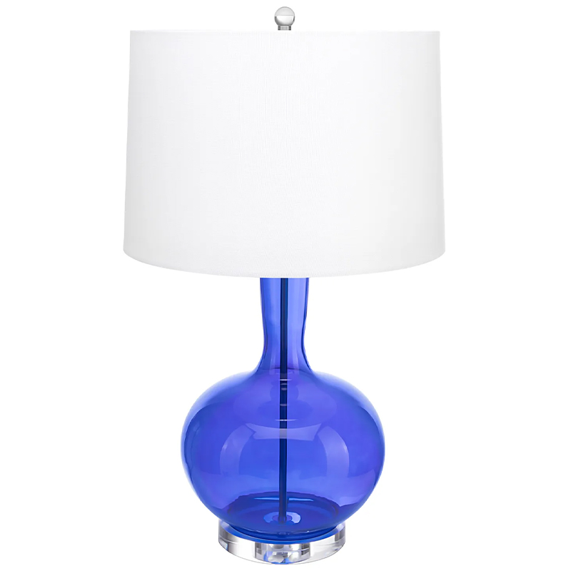Настольная лампа Everly Lamp Белый Синий Прозрачный Настольная лампа Everly Lamp Белый Синий Прозрачный в Рязани | Loft Concept