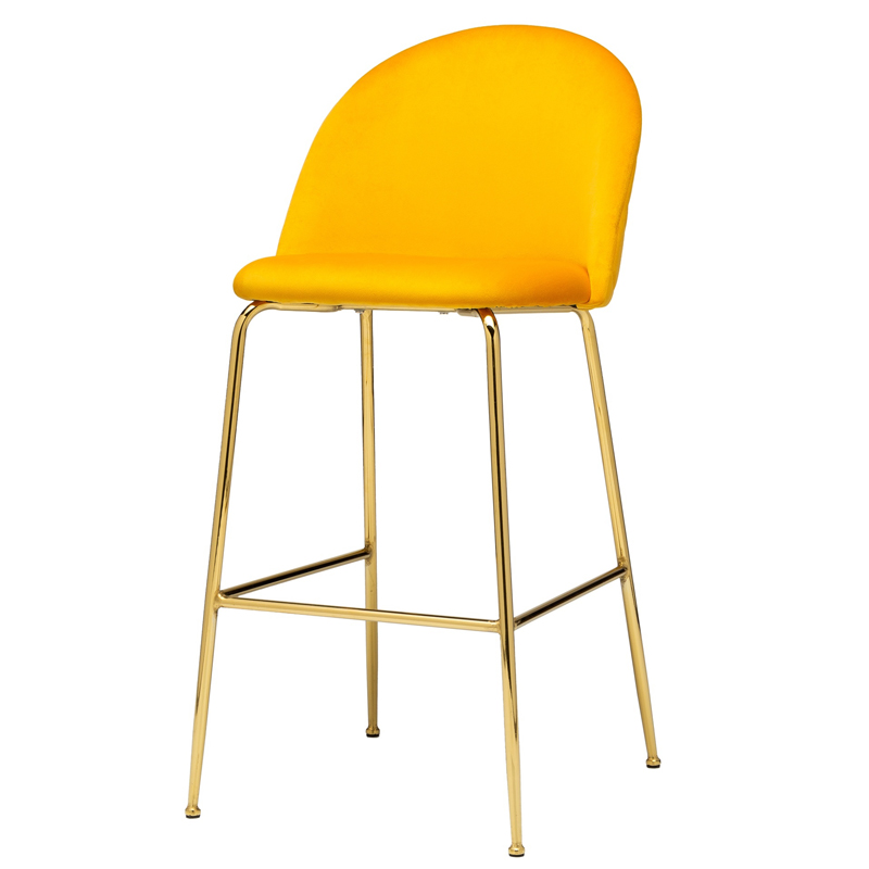 Барный стул Vendramin Bar Stool yellow Желтый Глянцевое золото Барный стул Vendramin Bar Stool yellow Желтый Глянцевое золото в Рязани | Loft Concept