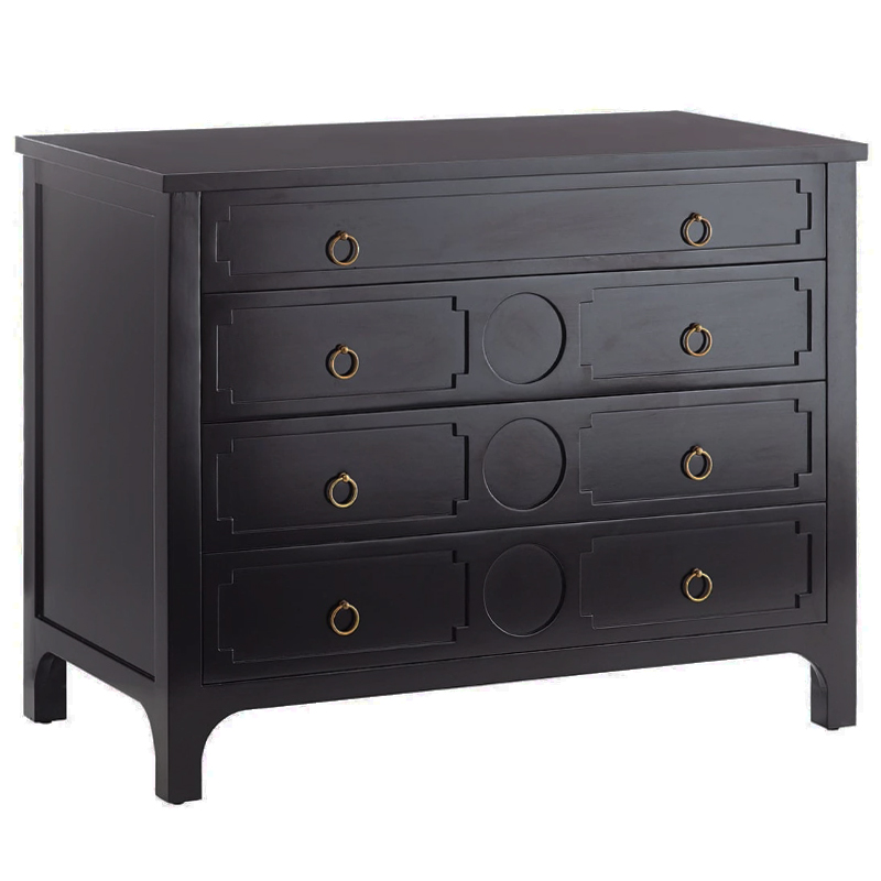 Комод с 4-мя ящиками Lawrence chest of drawers Black Черный Черный Комод с 4-мя ящиками Lawrence chest of drawers Black Черный Черный в Рязани | Loft Concept