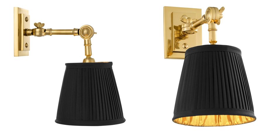 Бра Wall Lamp Wentworth Single Gold+Black Бра Wall Lamp Wentworth Single Gold+Black - Loft-Concept в Рязани