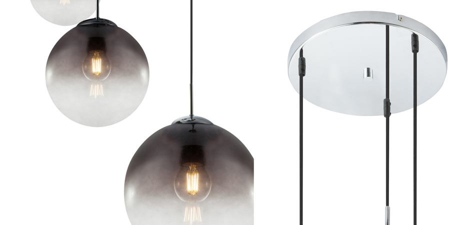 Люстра Ball Sunrise Pendant lamp smok 3 плафона Люстра Ball Sunrise Pendant lamp smok 3 плафона - Loft-Concept в Рязани