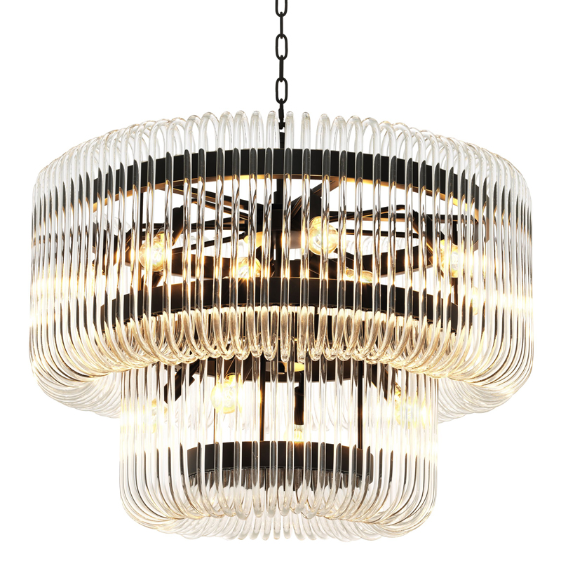 Люстра Eichholtz Chandelier Sutton House Темная бронза Прозрачный Люстра Eichholtz Chandelier Sutton House Темная бронза Прозрачный в Рязани | Loft Concept
