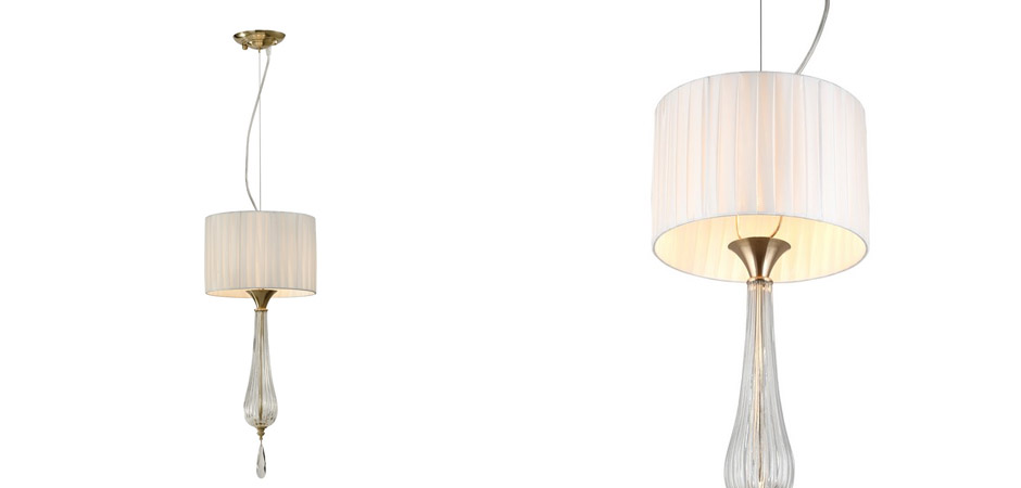 Подвесной светильник Fluff Brass с Абажуром Подвесной светильник Fluff Brass с Абажуром - Loft-Concept в Рязани