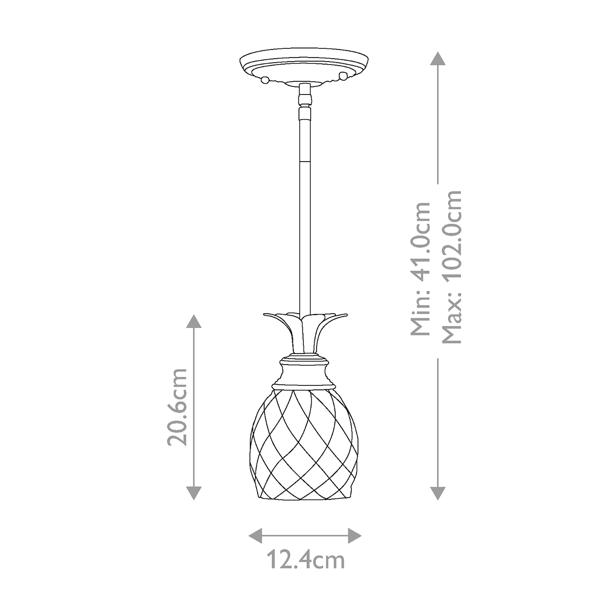 Подвесной светильник цвета латунь с прозрачнымплафоном в форме ананаса Hinkley в Рязани
