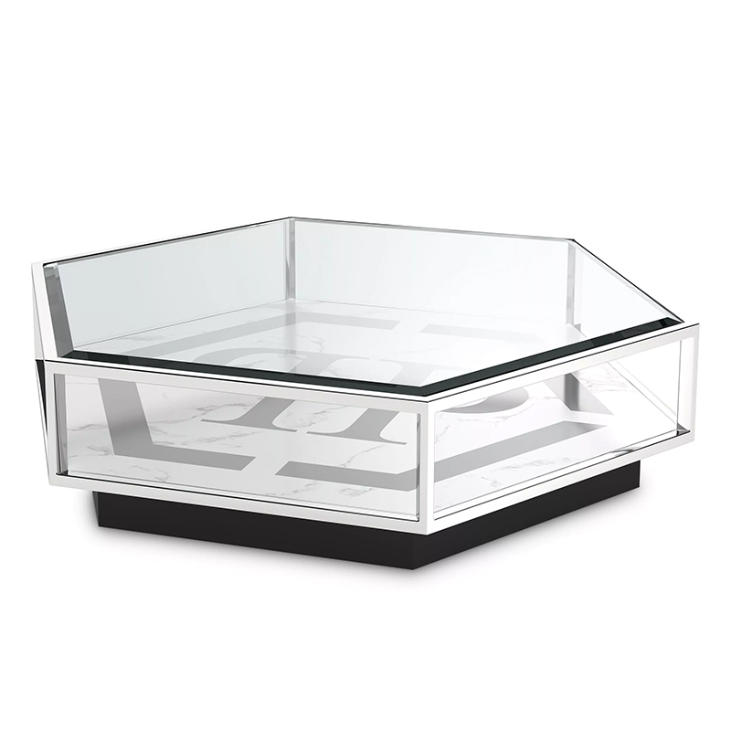 Кофейный стол Philipp Plein Coffee Table Falcon View Chrome Хром Белый Серый Черный Кофейный стол Philipp Plein Coffee Table Falcon View Chrome Хром Белый Серый Черный в Рязани | Loft Concept