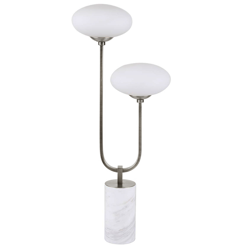 Oval Balls Mushrooms Table Lamp Silver Серебряный Прозрачный белый Oval Balls Mushrooms Table Lamp Silver Серебряный Прозрачный белый в Рязани | Loft Concept