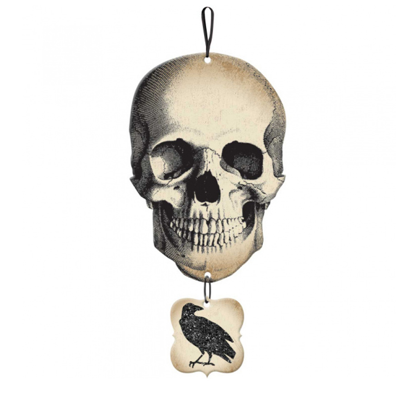 Аксессуар HALLOWEEN Hanging Skull Серый Черный Аксессуар HALLOWEEN Hanging Skull Серый Черный в Рязани | Loft Concept