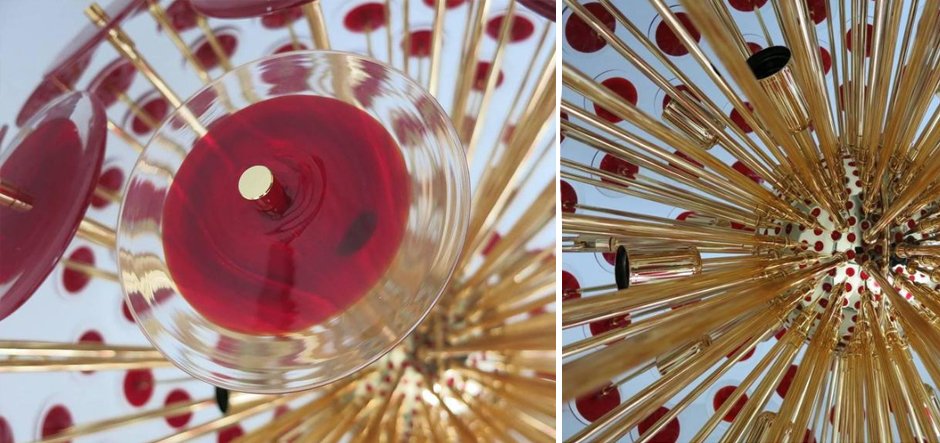 Murano Red Disco Glass Sputnik Chandelier Vistosi Murano Red Disco Glass Sputnik Chandelier Vistosi - Loft-Concept в Рязани