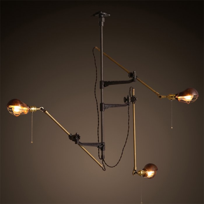 Потолочный светильник Steampunk Extension Pole Латунь Черный Потолочный светильник Steampunk Extension Pole Латунь Черный в Рязани | Loft Concept